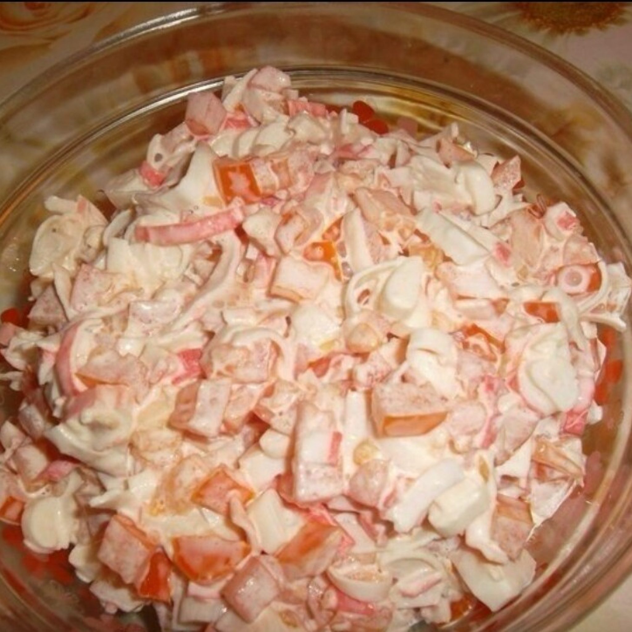 Салат красное море с крабовыми палочками и помидорами рецепт с фото пошагово