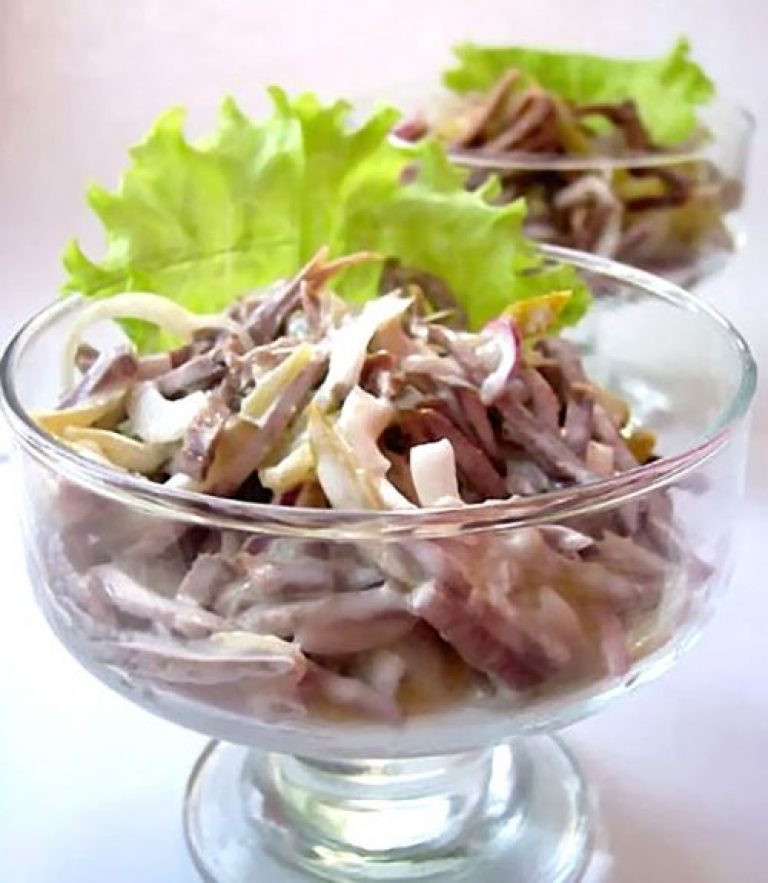 Салат с языком говяжьим рецепты вкусные и простые пошаговые фото