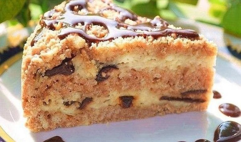 Пирог с черносливом и творогом без яиц Самые вкусные