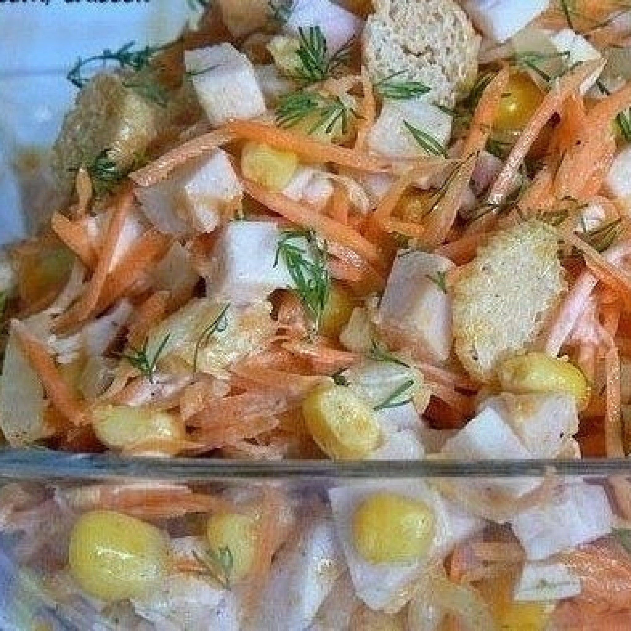 Корейская морковь кукуруза курица копченая