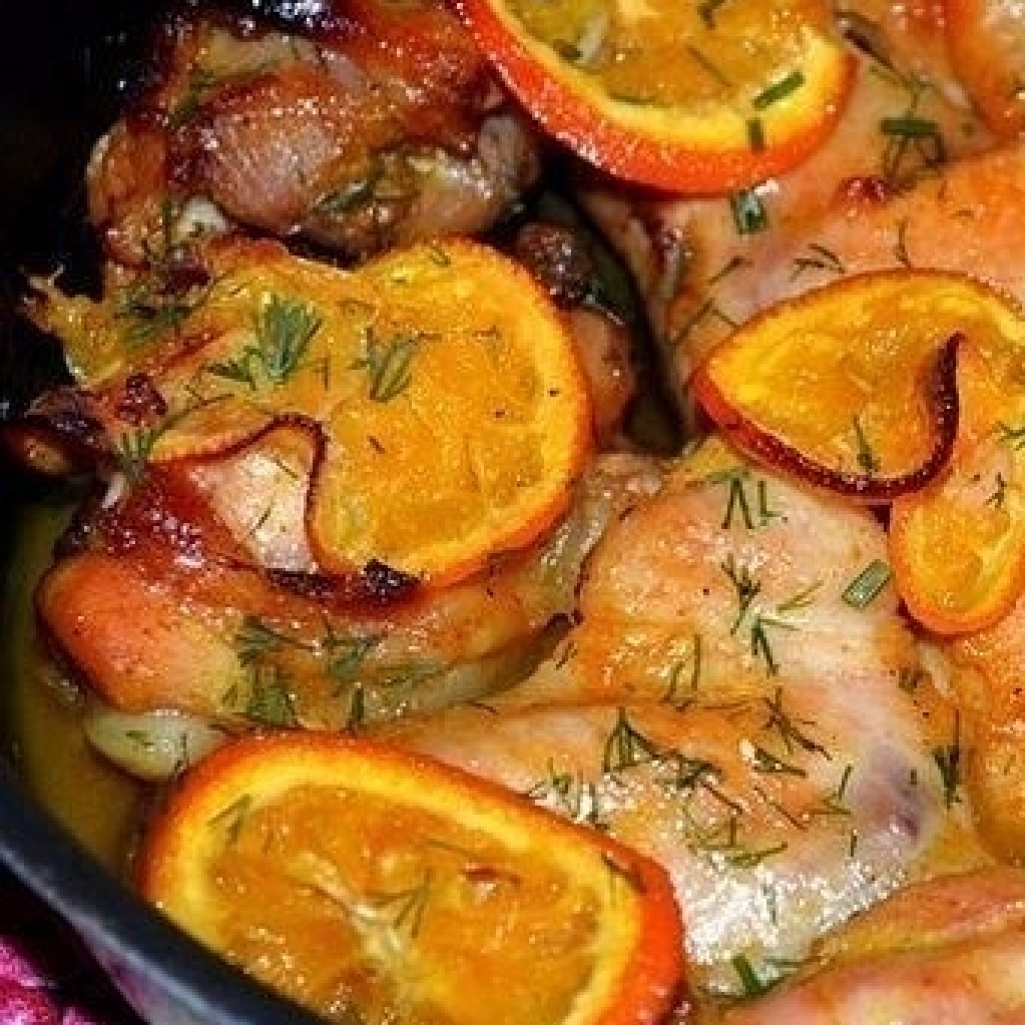 Курица в апельсиновом маринаде в духовке