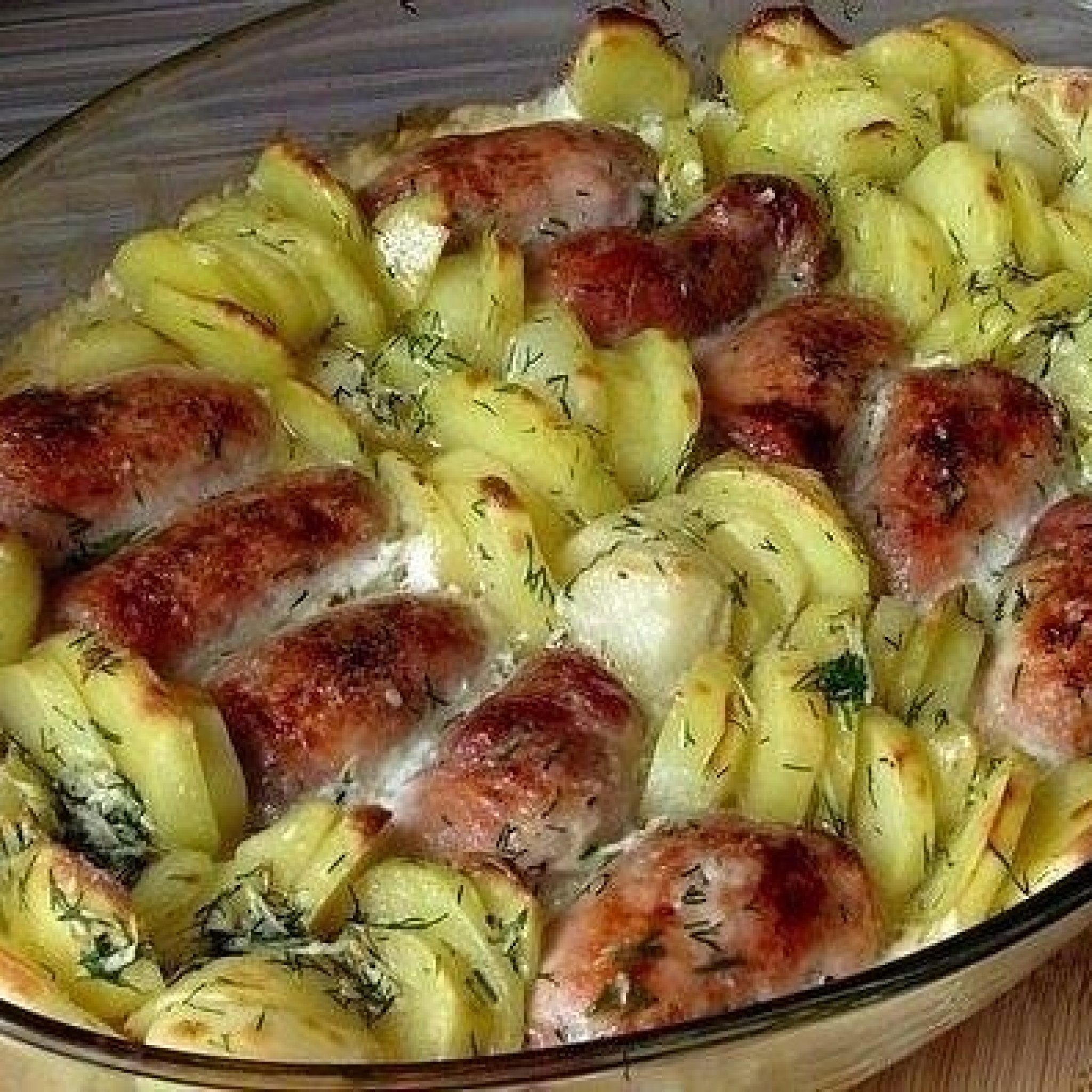 Мясные рулетики с картошкой в сливках