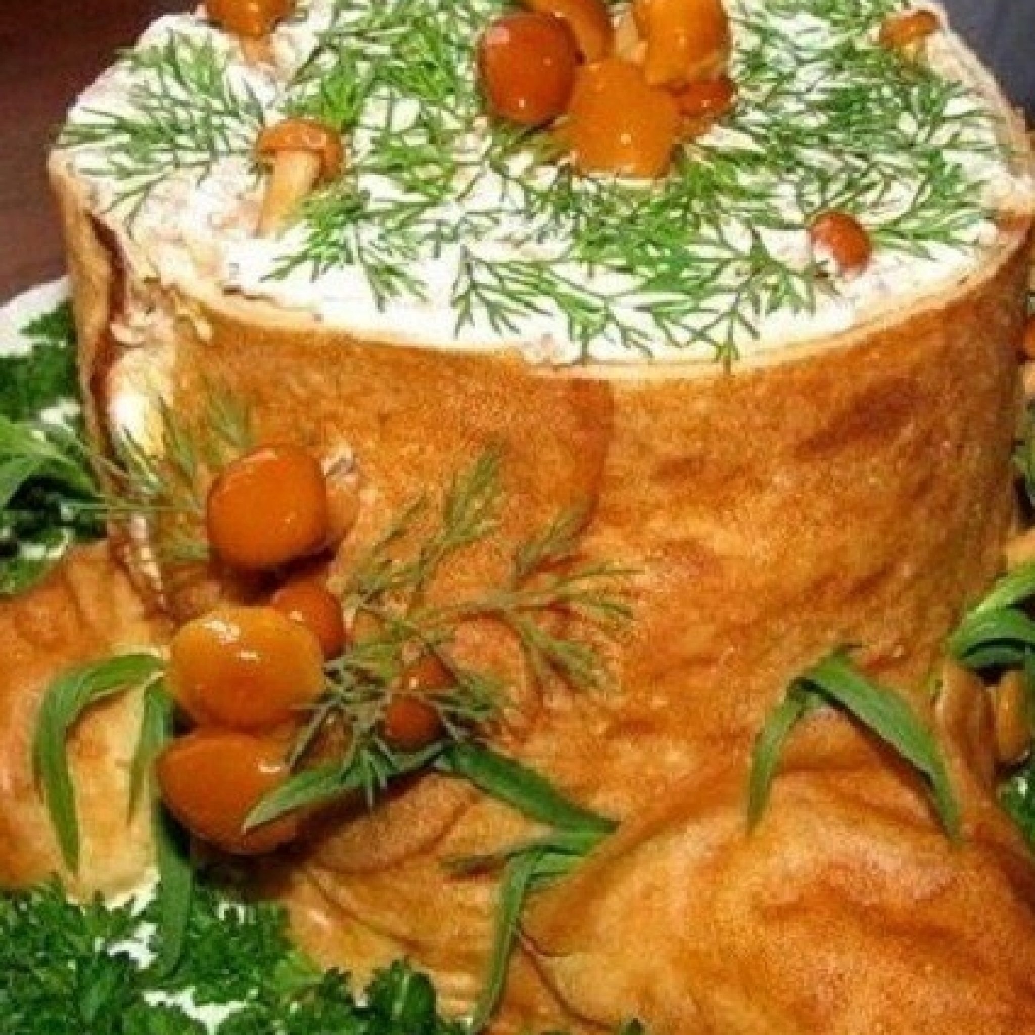 Пенек салат с курицей