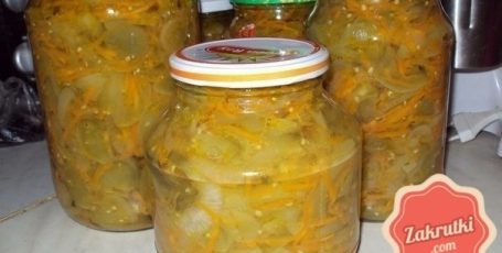 Чудная закусочка из зелёных помидорчиков. Зимой идёт «на ура».