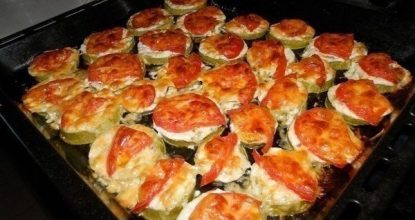 Кабачки под сыром. Быстро и вкусно.