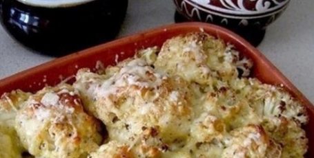 Цветная капуста, запеченная с сыром