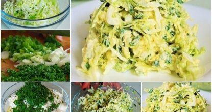 Сырный салат с капустой