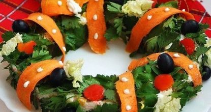 Новогодний салат «Венок»