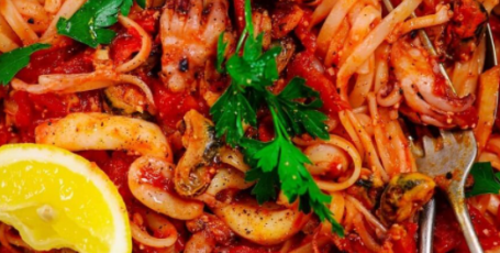 Итальянская паста с морепродуктами