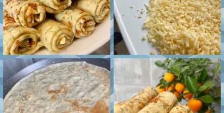 Блинчики с сыром и зеленью