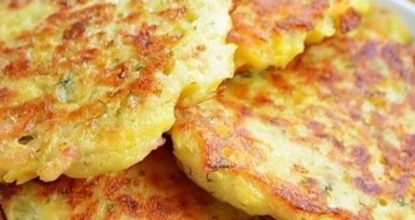 Дранички с ветчиной, сыром и зеленью