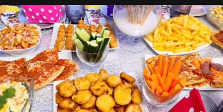 МЕНЮ на день рождения/ Салаты, горячие блюда, закуски/ Детский праздничный стол