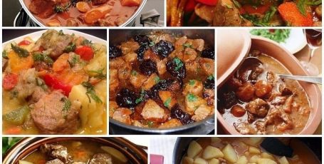 Тушеное мясо с картофелем и зеленью