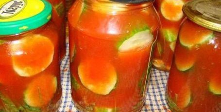 Огурцы в томатном соке на зиму обалденный рецепт
