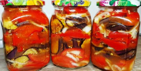 Баклажаны как шашлык с овощами на зиму! Они такие вкусные, что невозможно устоять