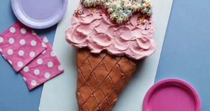 Торт из капкейков «Мороженое в рожке»