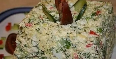 Салат с лапшой быстрого приготовления