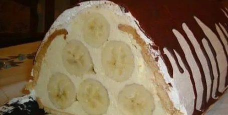 Торт из печенья «Банановый»