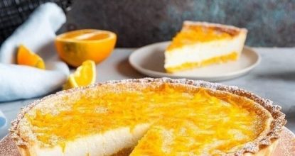 Пирог с апельсиново-творожной начинкой