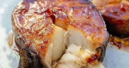 Запеченная черная треска в медово-соевом маринаде 😋