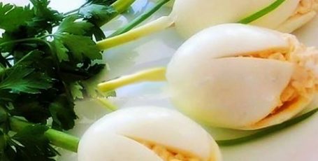Закуска «белые тюльпаны»